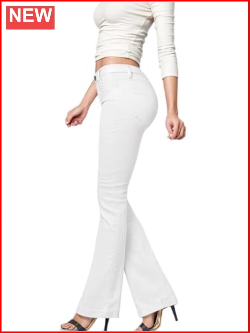 Women's Slim Bootcut Stretch Pants High Rise Fit & Flare Office